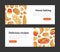 Home Baking, Delicious Recipes Landing Page Templates Set, Homepage with Fresh Baked Goods Vector Illustration