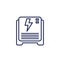 home battery, backup system line icon