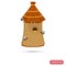 Home bee hive color flat icon