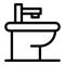 Home bidet icon, outline style