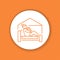 Home birth color glyph icon. Pictogram for web, mobile app, promo.