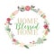 Home Blessed Home Typographic Art Print