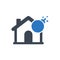 Home bomb explosion icon