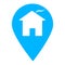 Home building location map pin pointer icon. Element of map point for mobile concept and web apps. Icon for website design and app