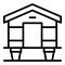 Home bungalow icon outline vector. House cabin