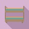 Home bunk bed icon, flat style