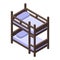 Home bunk bed icon, isometric style