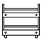 Home bunk bed icon, outline style