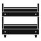 Home bunk bed icon, simple style