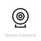 Home Camera icon. Editable Vector Outline.