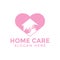 Home care love logo icon design template