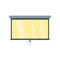 Home cinema white banner icon, flat style