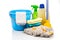 Home cleaning tool set of detergent, mop, sponge, spray, towel a