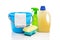 Home cleaning tool set of detergent, sponge, spray, towel and pa