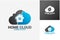 Home Cloud Logo Template Design