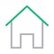 Home colour line vector  icon