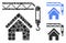 Home Construction Composition Icon of Circle Dots