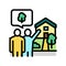 home consultations color icon vector illustration