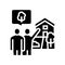 home consultations glyph icon vector illustration