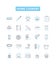 Home Cookery vector line icons set. Cooking, Home, Cuisine, Dishes, Baking, Recipe, Kitchen illustration outline concept