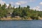 Home Cottage in Thousand Islands with American Flag