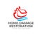 Home damage restoration, water damage and fire, logo design. Construction, repair, repairing and maintenance, vector design