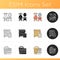 Home decor icons set