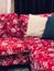 Home decor and interior design, sofa with floral fabric pattern in living room, upholstery