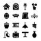 Home decoration solid icons