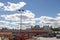 Home Depot retail store building sign and parking lot