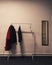 Home design, clothes and hangers, mirror, shadows, style photography, minimalism photo, minimalism style