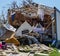 A home destroyed in the Powerful Hurricane Harvey on Texas Coast
