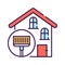 Home disinfection line color icon. Virus protection. Cleaning service. Outline pictogram for web page, mobile app, promo