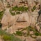 Home dwellings carved into volcanic rock in Rose Valley