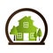 Home ecology green icon