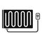 Home electric blanket icon, simple style