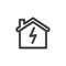 Home electricity line icon