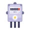 Home electricity meter counts energy.