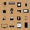 Home electronic appliance icons