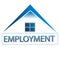 Home employment house vector logo