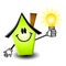 Home Energy Lightbulb Cartoon