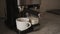 Home espresso machine with milk steamer, black and stainless steel