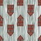 Home europe architecture seamless pattern with maroon house print. Striped background