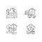 Home facilities linear icons set