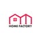 Home factory simple logo vector