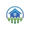 Home Fence Logo Design, House Fence logo, Real Estate Fence Logo