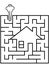 Home Finder maze puzzle with house key