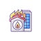 Home fire RGB color icon