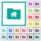 Home folder flat color icons with quadrant frames