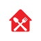 Home food spoon fork symbol vector